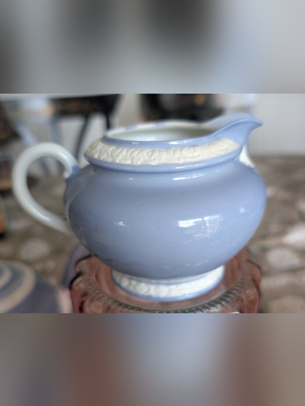 Union T Musterschulz Blue Relief Ceramic Teapot Set - Picture 7 of 15